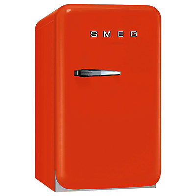 Smeg FAB5RO 50's Style Minibar Cooler Fridge, 40cm Wide, Orange Smeg FAB5RO 50's Style Minibar Cooler Fridge, 40cm Wide, Orange
